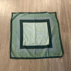 MONIQUE VALERY Vintage Green Square Scarf